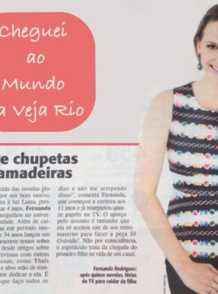 Cheguei ao Mundo na Veja Rio