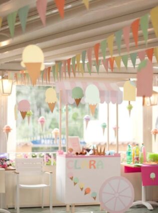 Festa: Decoração com tema sorvete