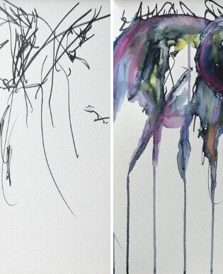 Artista transforma desenhos da filha em obras de arte
