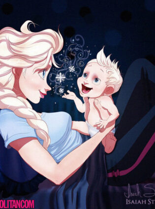 Princesas da Disney viram mães em ilustrações