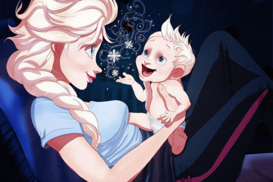 Princesas da Disney viram mães em ilustrações