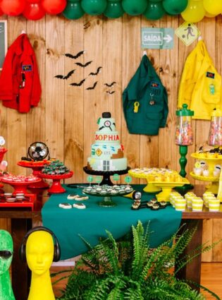 Festa de aniversário com tema Detetives do Prédio Azul