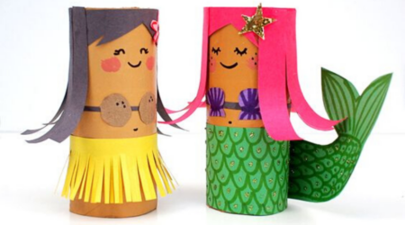 Brincadeiras para as crianças com rolo de papel