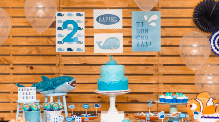 Festa: Aniversário de 2 anos com tema de Baleia