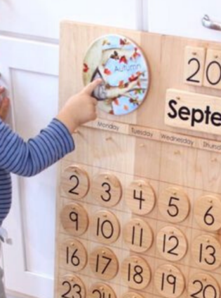 Calendário e Mural de Rotina para as crianças