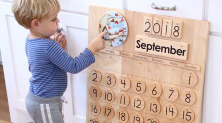 Calendário e Mural de Rotina para as crianças