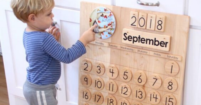 Calendário e Mural de Rotina para as crianças
