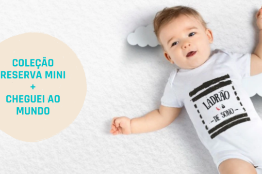 Coleção linda de body e camiseta infantil Reserva Mini + Cheguei ao Mundo