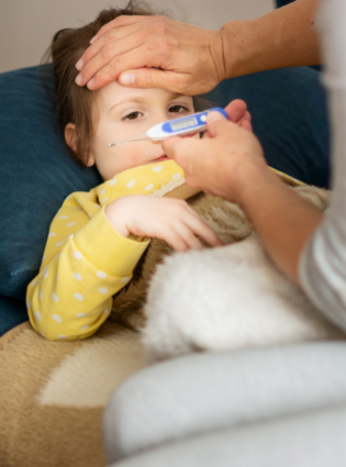Sintomas da Influenza A em crianças pequenas