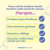 Os benefícios de tomar café da manhã em família para a saúde mental das crianças